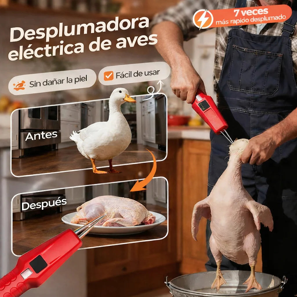 Desplumadora eléctrica de aves de corral: ¡desplumado fácil, ahorra tiempo y esfuerzo!