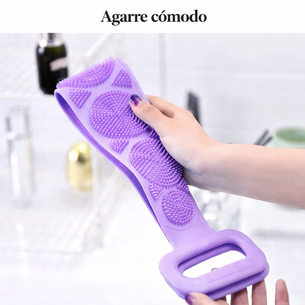 Estropajo de baño de silicona, ¡Limpie sin esfuerzo esos lugares difíciles!