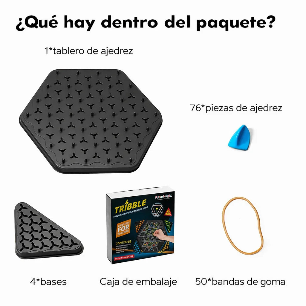 Juego de goma en forma de triángulo, 2-4 jugadores - Impulsa las habilidades cognitivas y la diversión para niños y adultos