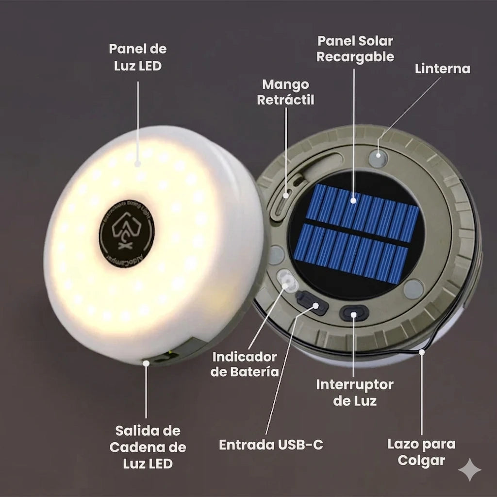 GlowMate™ Linterna y Luces en Serie 4 en 1