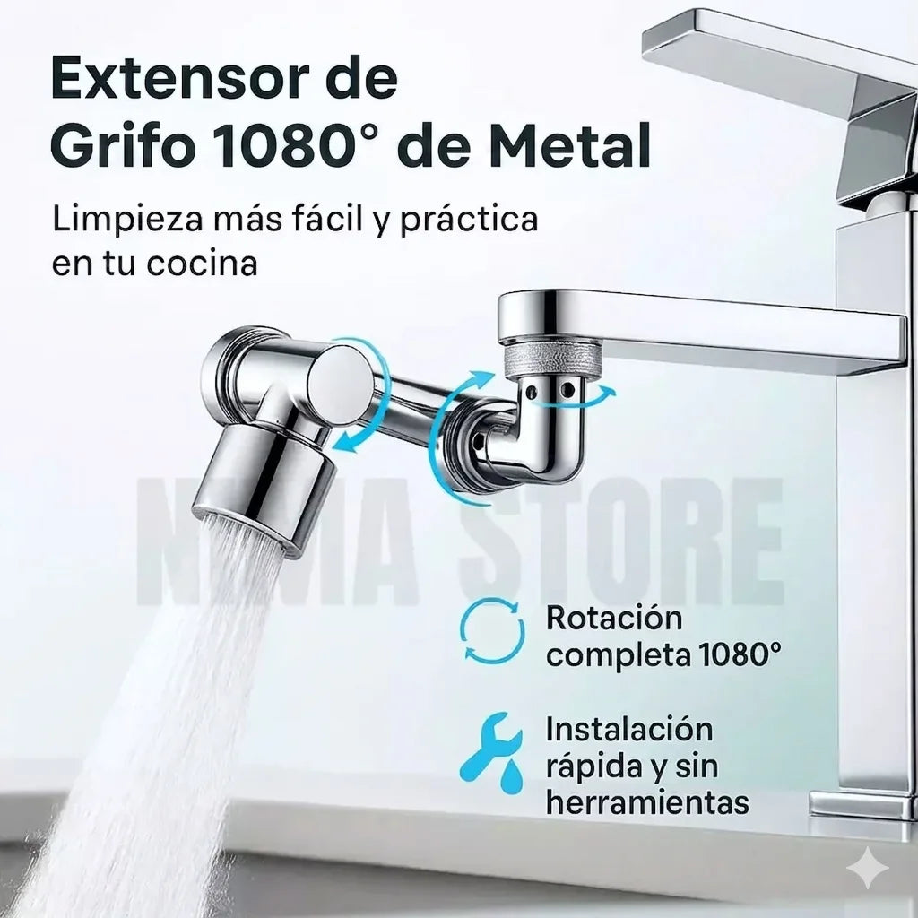 Extensor Para grifo Anti Splash 1080° (METAL)