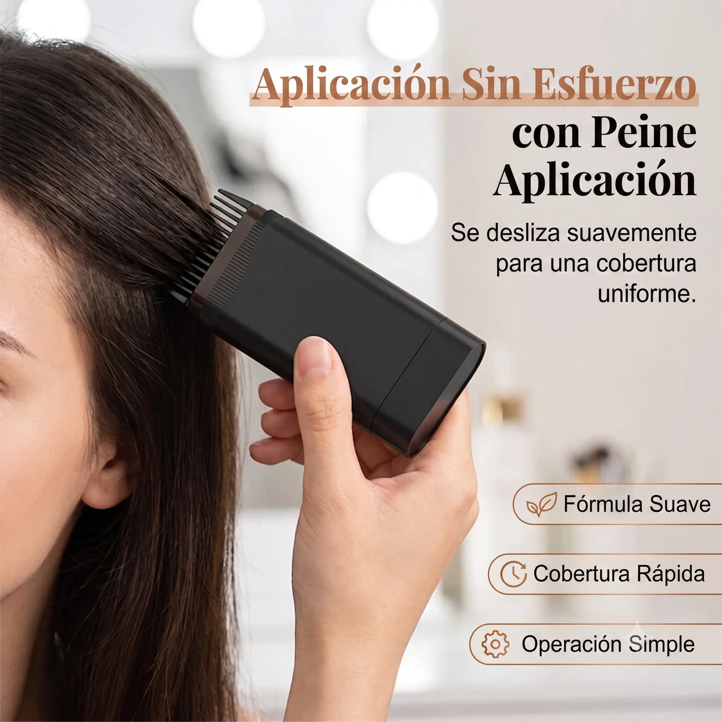 Barra rellenadora de cabello y barba resistente al agua: ¡Elimina las canas al instante, aspecto natural!