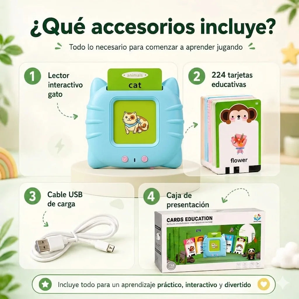 🐼 Lector de Cartas Bilingüe para Niños – Aprende Jugando 🎓✨