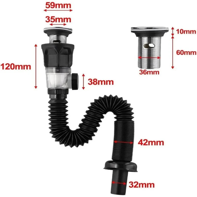 Sifón Flexible Antiodor Push Pro – Cocina & Baño