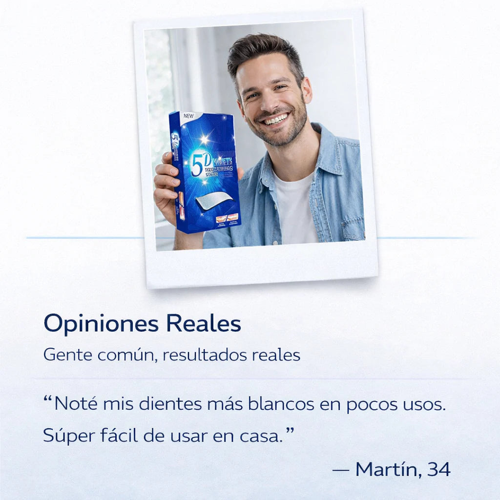 5D White Pro – Tiras Blanqueadoras