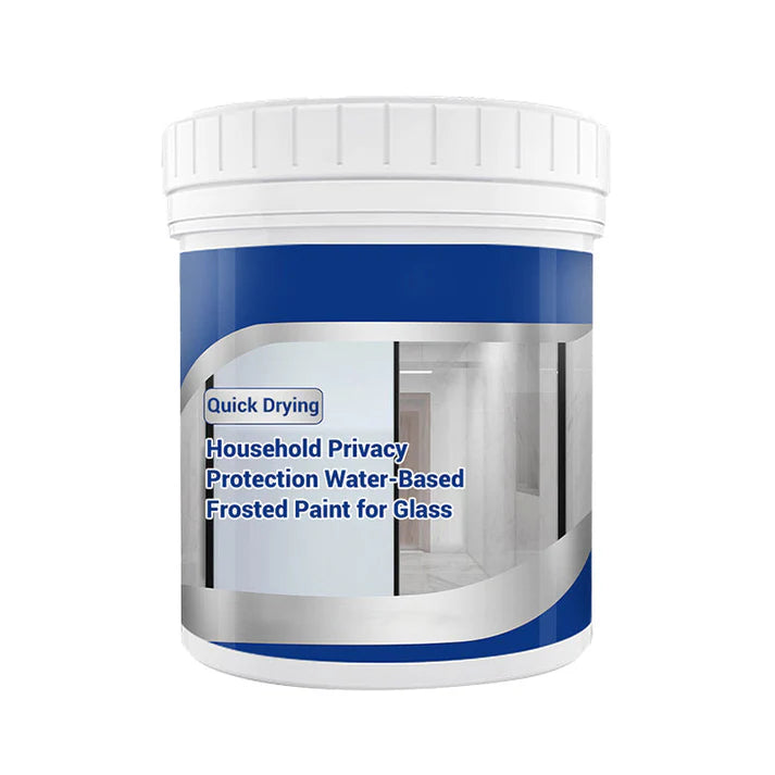 Pintura esmerilada a base de agua para vidrio con protección de privacidad para uso doméstico.