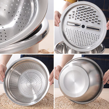 🍴 Rallador de acero inoxidable 3 en 1 de calidad alemana