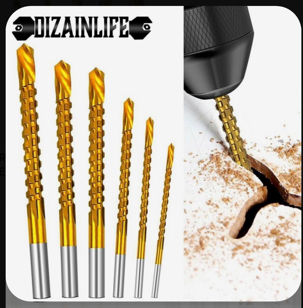 ¡Taladra con mayor limpieza, rapidez y menos frustración!  juego 6 piezas de brocas de cobalto