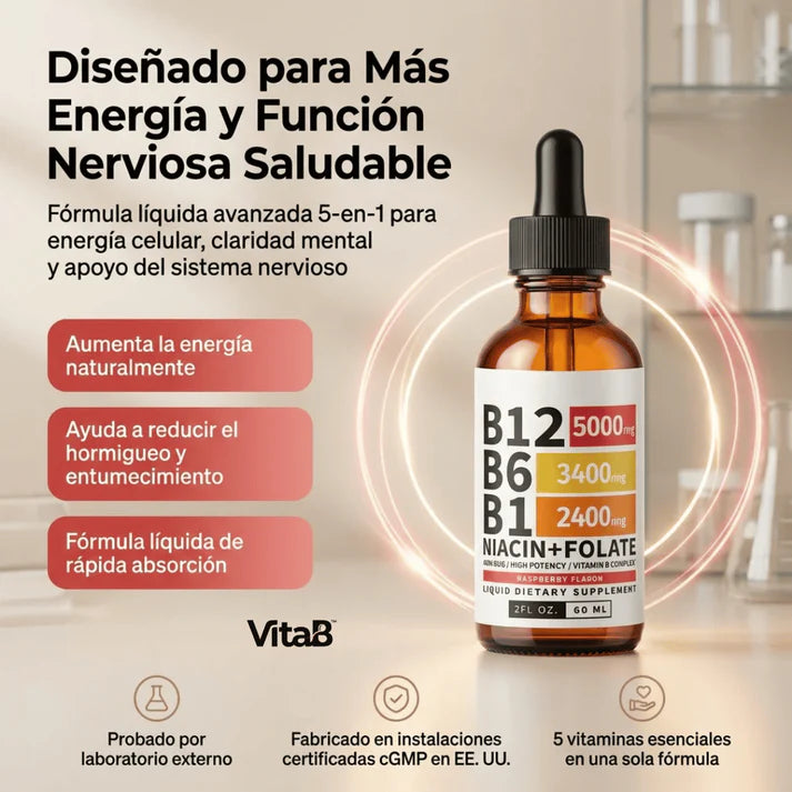 VitaB™ Complejo B Triple Acción Máxima Energía y Enfoque