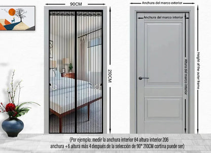 Cortina de puerta mosquitera magnética - Promo 2x1