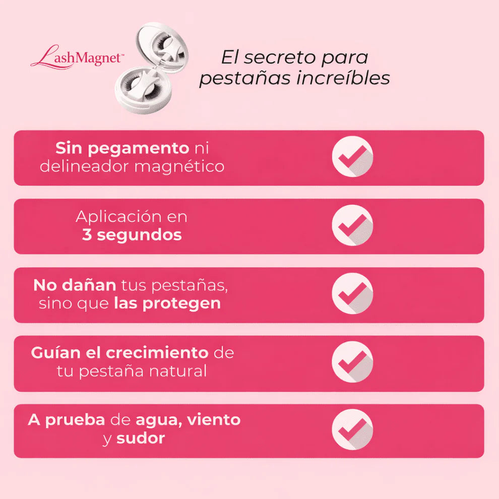 LashMagnet™ Pestañas Magnéticas Reutilizables Mirada de Impacto en Segundos