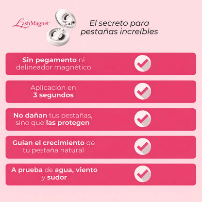 LashMagnet™ Pestañas Magnéticas Reutilizables Mirada de Impacto en Segundos