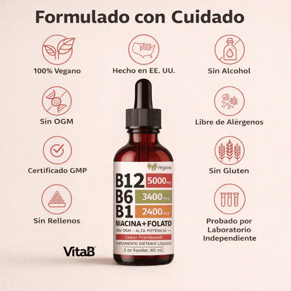 VitaB™ Complejo B Triple Acción Máxima Energía y Enfoque