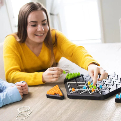 Juego de goma en forma de triángulo, 2-4 jugadores - Impulsa las habilidades cognitivas y la diversión para niños y adultos