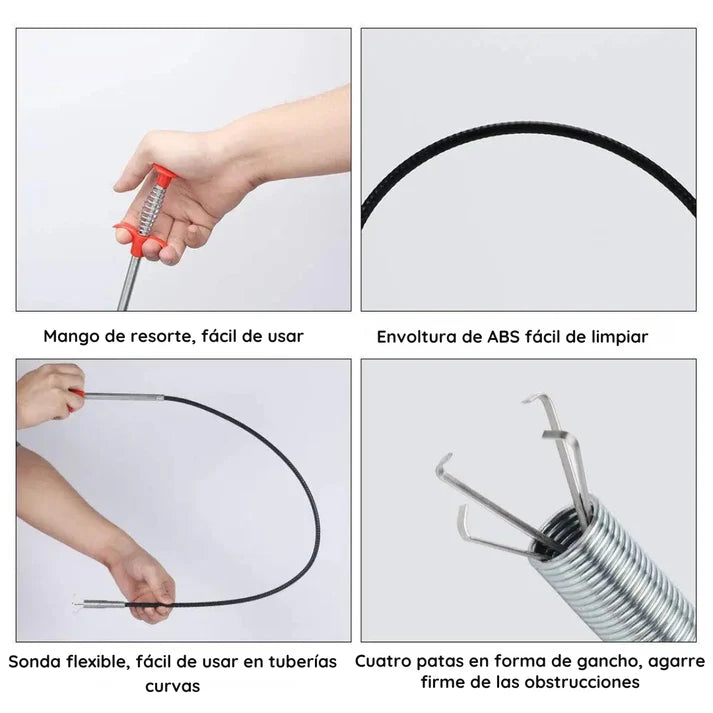 Desatascador de desagüe y tuberías