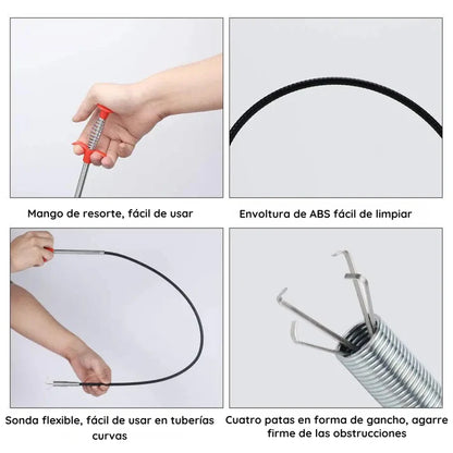 Desatascador de desagüe y tuberías