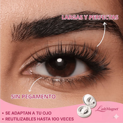 LashMagnet™ Pestañas Magnéticas Reutilizables Mirada de Impacto en Segundos