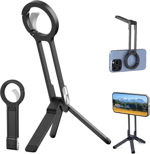 MagPod™ – Soporte Magnético con Giro Total para Teléfonos, Trípode Compacto y Ajustable