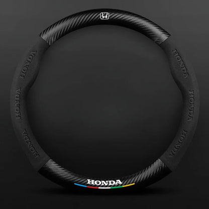 TrackVibe | Funda para volante de gamuza de carbono – Antideslizante y resistente al desgaste