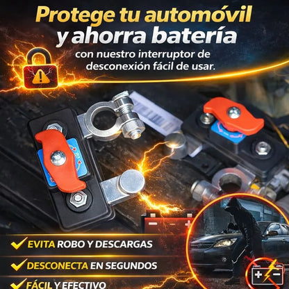 Protege tu vehículo hoy mismo. Interruptor de desconexión de batería de automóvil