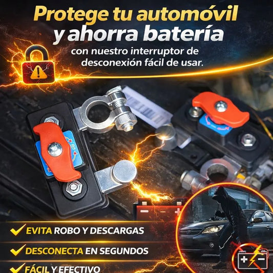 Protege tu vehículo hoy mismo. Interruptor de desconexión de batería de automóvil