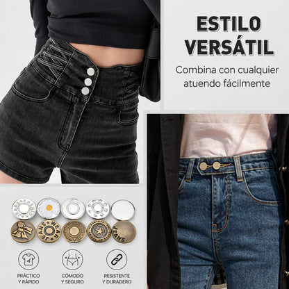Juego de botones extraíbles para jeans sin costuras, Compra 1 y llévate 1 gratis (20 unidades)