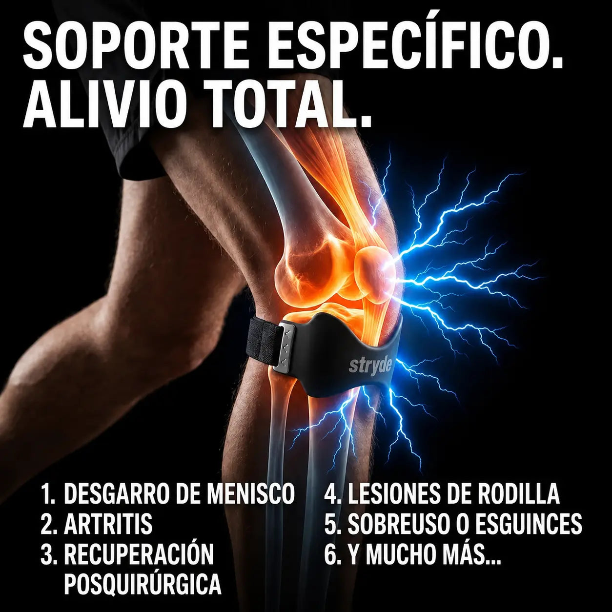 Cinta rotuliana de presión focalizada Stryde