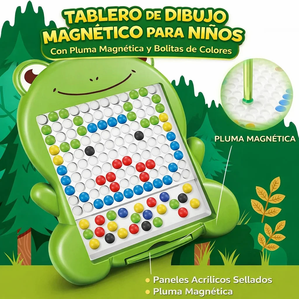 Pizarra magnética para dibujar: tablero educativo creativo de unir puntos