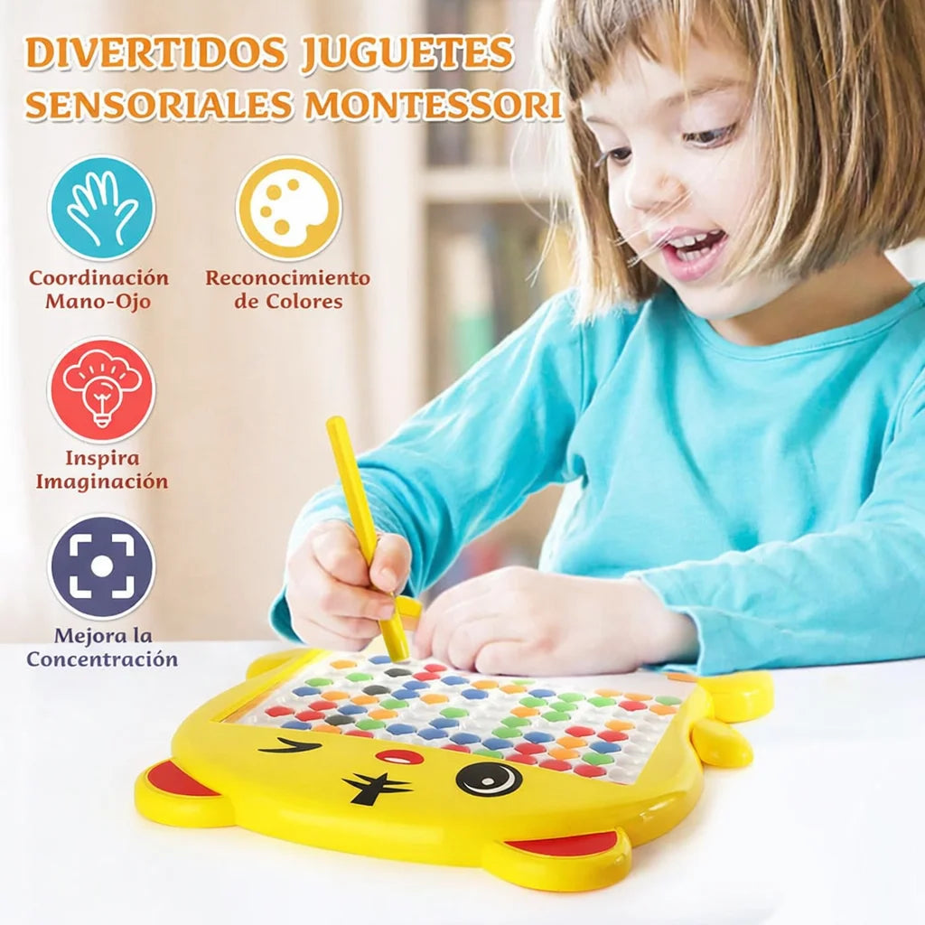 Pizarra magnética para dibujar: tablero educativo creativo de unir puntos