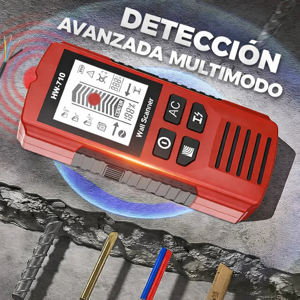 Detector de metales y de pared portátil multifuncional