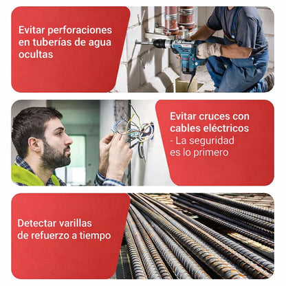 Detector de metales y de pared portátil multifuncional