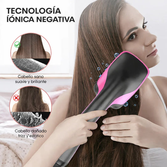 Secador de pelo multifuncional 2 en 1 con diseño de peine cómodo