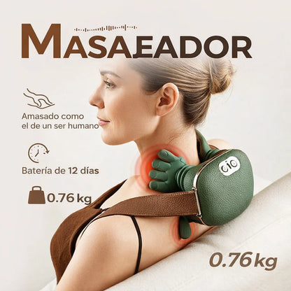 El mejor masajeador de cuello portátil: ¡3 veces más relajación!