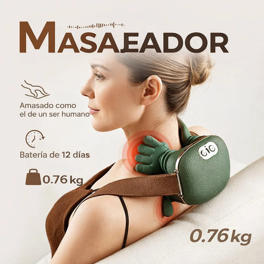 El mejor masajeador de cuello portátil: ¡3 veces más relajación!