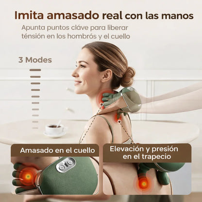 El mejor masajeador de cuello portátil: ¡3 veces más relajación!