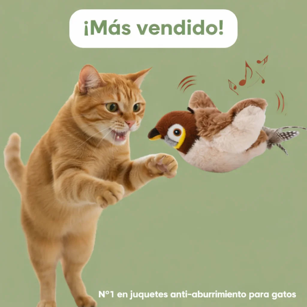 Pájaro Volador Inteligente para Gatos (Anti-estrés)