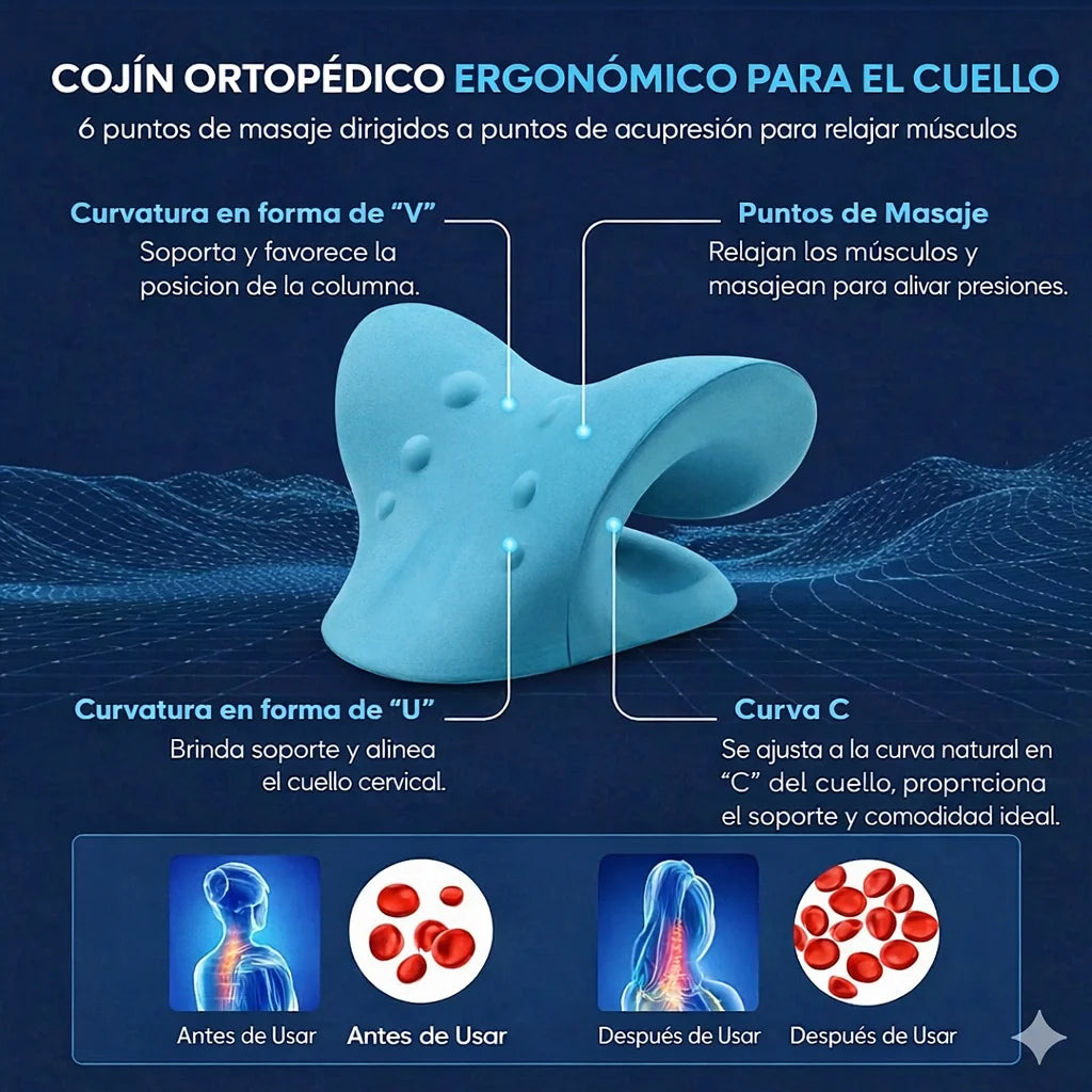 Almohada de tracción cervical
