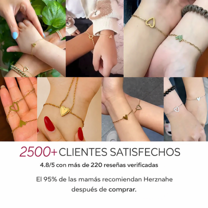 Pulseras de corazones para madre e hija