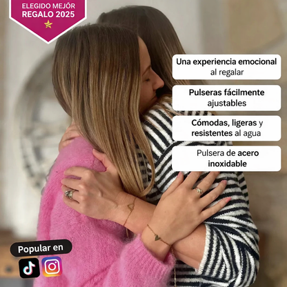Pulseras de corazones para madre e hija