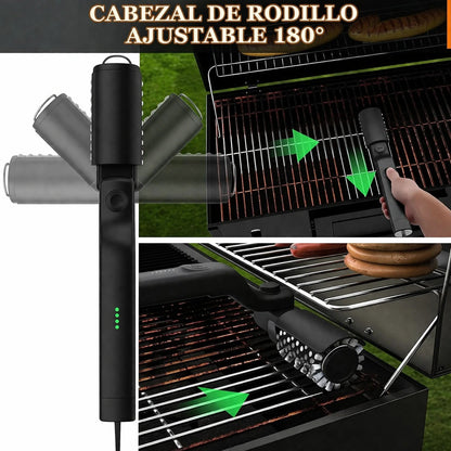 🔥 ¡50% DE DESCUENTO AHORA! 🍖 Cepillo eléctrico inalámbrico para limpiar barbacoas: limpieza profunda, mango largo y recargable 🔋