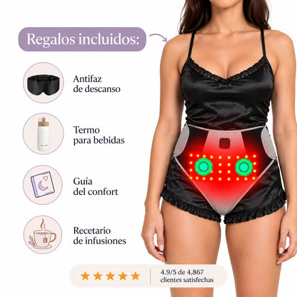 Prenda térmica y de masaje abdominal y lumbar