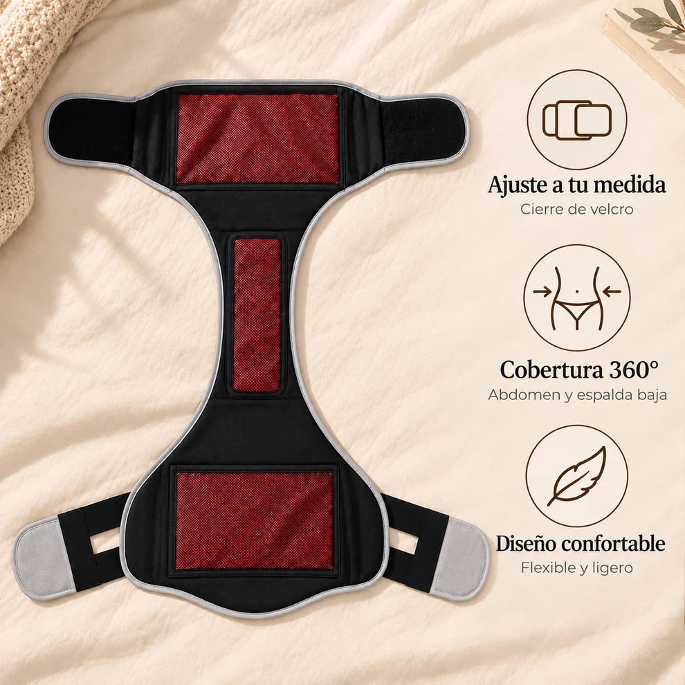 Prenda térmica y de masaje abdominal y lumbar