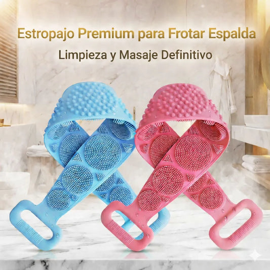 Estropajo de baño de silicona, ¡Limpie sin esfuerzo esos lugares difíciles!