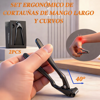 Cortaúñas de acero inoxidable | Agarre cómodo para personas mayores