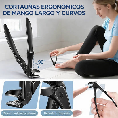 Cortaúñas de acero inoxidable | Agarre cómodo para personas mayores