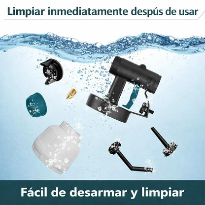 Pulverizador de pintura inalámbrico de alta presión con 2 baterías
