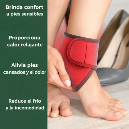Masajeador de Tobillo con Impulsos Eléctricos, Calor y 3 Niveles de Vibración – Alivio Profundo y Circulación Mejorada