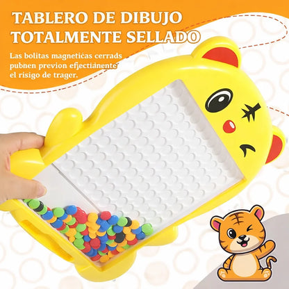 Pizarra magnética para dibujar: tablero educativo creativo de unir puntos