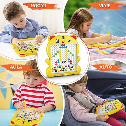 Pizarra magnética para dibujar: tablero educativo creativo de unir puntos