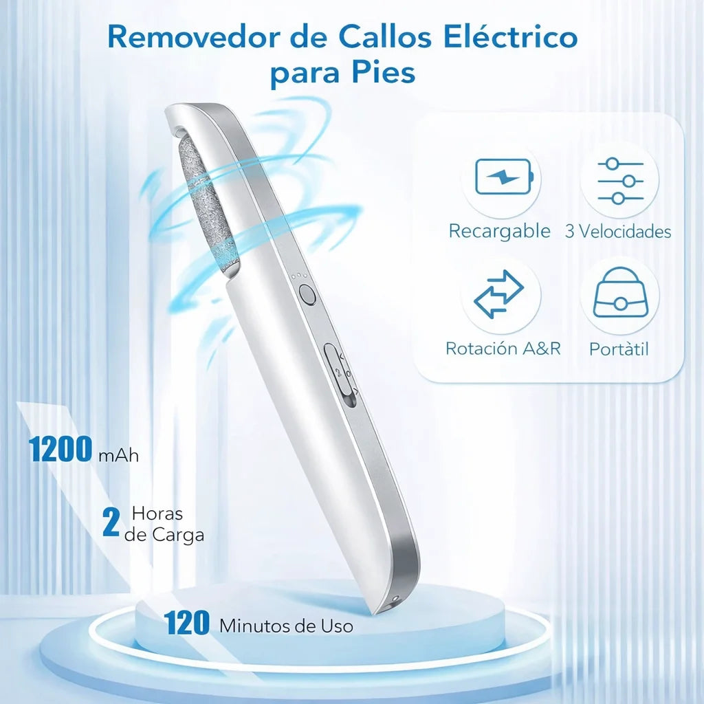 Cuidado de pies sin esfuerzo: removedor de callos eléctrico recargable